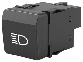 EAO 09-400009-10082 Rocker Switch, Momentary, SPST-NO, Illuminated, Panel Mount, Black, S09 Universal Series