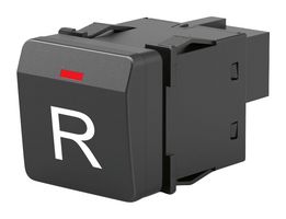 EAO 09-400009.1S0006 Rocker Switch, Momentary, SPST-NO, Illuminated, Panel Mount, Black, S09 Universal Series