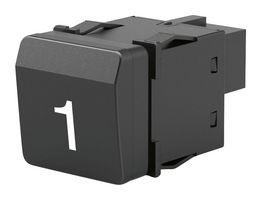 EAO 09-400009.1S0010 Rocker Switch, Momentary, SPST-NO, Illuminated, Panel Mount, Black, S09 Universal Series