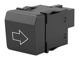 EAO 09-400005.10636A Rocker Switch, Momentary, SPST-NO, Illuminated, Panel Mount, Black, S09 Universal Series