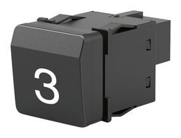 EAO 09-400005.10027 Rocker Switch, Momentary, SPST-NO, Illuminated, Panel Mount, Black, S09 Universal Series