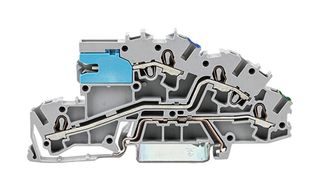 WAGO 2003-7641 DIN Rail Mount Terminal Block, 5 Ways, 22 AWG, 12 AWG, 2.5 mm², Push In, 24 A