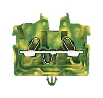 WAGO 2050-317 DIN Rail Mount Terminal Block, 2 Ways, 24 AWG, 16 AWG, 1 mm², Push In, 13.5 A