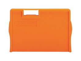 WAGO 2002-1294 Accessory, Orange, Wago TOPJOB S 2002 Series Rail Mount Terminal Blocks, End and Intermediate Plate