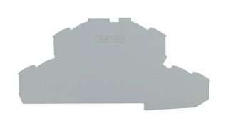 WAGO 2002-2491 Accessory, Grey, Wago TOPJOB S 2002 Series Rail Mount Terminal Blocks, End and Intermediate Plate