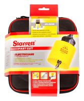 STARRETT KFC06021 Electrician Hole Saw Kit, 16 mm to 51mm, 2 Arbor, 6 Pieces, 5.5 TPI