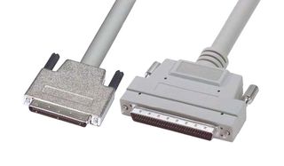 L-COM CA2060MM-1M Computer Cable, SCSI-5 Ultra CN68 Plug, D Subminiature Plug Half Pitch, 68 Positions, 3.3 ft, 1 m
