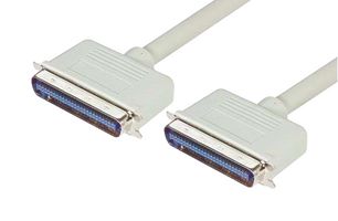 L-COM CA751MM-3M Computer Cable, Centronics Plug, 50 Way, Centronics 50 Position Plug, 9.8 ft, 3 m, Light Grey