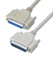 L-COM CRMN25MF-15 Computer Cable, D Subminiature Plug, 25 Way, D Subminiature Socket, 25 Way, 15 ft, 4.57 m