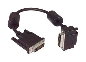 L-COM DVIDD-RA-1M Audio / Video Cable Assembly, DVI-D (Dual Link) Plug, 90°, DVI-D (Dual Link) Plug, 3.3 ft, 1 m