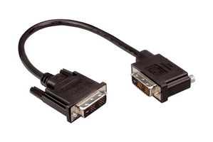 L-COM DVIDS-RA4-5 Audio / Video Cable Assembly, DVI-D (Single Link) Plug, 90°, DVI-D (Single Link) Plug, 5 ft