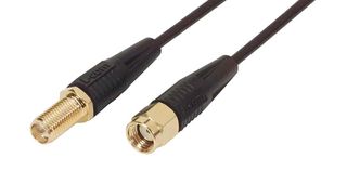 L-COM CC174RP-10 RF / Coaxial Cable Assembly, 10 ft, 3.05 m, RG174/U, SMA RP Plug, SMA RP Jack, 50 ohm