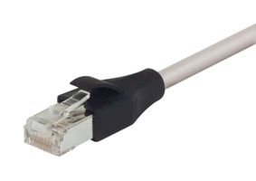 L-COM TRD695DSZ-GRY-100 Ethernet Cable, Cat6, RJ45 Plug to RJ45 Plug