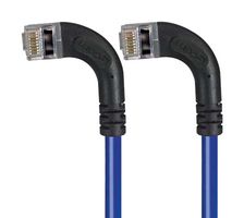 L-COM TRD695SRA9BL-3 Ethernet Cable, Cat6, 90° RJ45 Plug to 90° RJ45 Plug, FTP (Foiled Twisted Pair), Blue, 914.4 mm