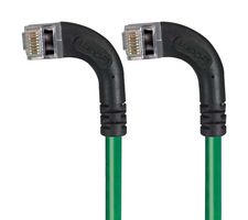L-COM TRD695SRA9GR-5 Ethernet Cable, Cat6, 90° RJ45 Plug to 90° RJ45 Plug, FTP (Foiled Twisted Pair), Green, 1.5 m