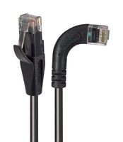 L-COM TRD815RA7BLK-10 Ethernet Cable, Cat5e, 90° RJ45 Plug to RJ45 Plug, UTP (Unshielded Twisted Pair), Black, 3.05 m