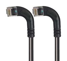 L-COM TRD815RA9BLK-2 Ethernet Cable, Cat5e, 90° RJ45 Plug to 90° RJ45 Plug, UTP (Unshielded Twisted Pair), Black