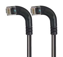 L-COM TRD815RA9BLK-20 Ethernet Cable, Cat5e, 90° RJ45 Plug to 90° RJ45 Plug, UTP (Unshielded Twisted Pair), Black