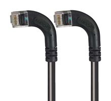L-COM TRD815RA9BLK-30 Ethernet Cable, Cat5e, 90° RJ45 Plug to 90° RJ45 Plug, UTP (Unshielded Twisted Pair), Black