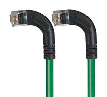 L-COM TRD815RA9GR-15 Ethernet Cable, Cat5e, 90° RJ45 Plug to 90° RJ45 Plug, UTP (Unshielded Twisted Pair), Green