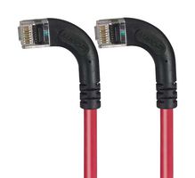 L-COM TRD815RA9RD-2 Ethernet Cable, Cat5e, 90° RJ45 Plug to 90° RJ45 Plug, UTP (Unshielded Twisted Pair), Red