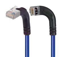 L-COM TRD815SRA13BL-20 Ethernet Cable, Cat5e, 90° RJ45 Plug to 90° RJ45 Plug, FTP (Foiled Twisted Pair), Blue, 6.1 m