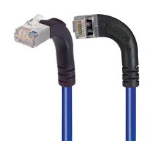 L-COM TRD815SRA13BL-30 Ethernet Cable, Cat5e, 90° RJ45 Plug to 90° RJ45 Plug, FTP (Foiled Twisted Pair), Blue, 9.1 m