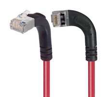 L-COM TRD815SRA13RD-30 Ethernet Cable, Cat5e, 90° RJ45 Plug to 90° RJ45 Plug, FTP (Foiled Twisted Pair), Red, 9.1 m
