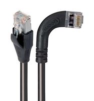 L-COM TRD815SRA7BLK-2 Ethernet Cable, Cat5e, 90° RJ45 Plug to RJ45 Plug, FTP (Foiled Twisted Pair), Black, 609.6 mm