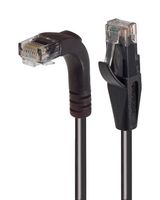 L-COM TRD815ZRA1BLK-15 Ethernet Cable, Cat5e, 90° RJ45 Plug to RJ45 Plug, UTP (Unshielded Twisted Pair), Black, 4.6 m