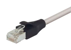 L-COM TRD855SCR-20 Ethernet Cable, Cat5e, RJ45 Plug to RJ45 Plug, Grey, 6.1 m, 20 ft
