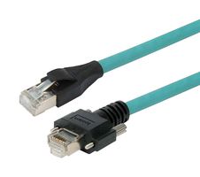 L-COM TRG514-T6T-5M Ethernet Cable, Cat5e, RJ45 Plug to RJ45 Plug, STP (Shielded Twisted Pair), Teal, 5 m, 16.4 ft