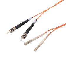 L-COM FODST50-LC-03 Fibre Optic Cable, Multimode, 2 Fibres, 50µm/125µmDia, ST-LC Duplex, 3m