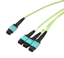 L-COM MPM24-MPM308OM5Z-3 Fibre Optic Cable, OM5 Multimode, 24Fibres, 50µm / 125µm, MPO Plug to 3x MPO Plug, 3m