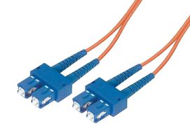 L-COM SFODSC-OR-03 Fibre Optic Cable, Singlemode, 2 Fibres, 9µm/125µmDia, SC-SC Duplex, 3m
