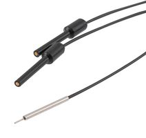 L-COM FOACAMPDR46 Fibre Optic Sensor Cable, Diffuse Reflection, 1 m, Straight Head, Black PVC Jacket, -25 °C to 70 °C