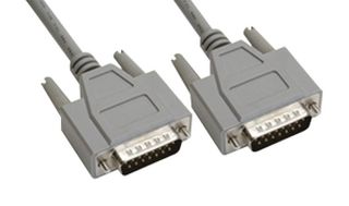 AMPHENOL CABLES ON DEMAND CS-DSDMDB15MM-005 Computer Cable, D Subminiature Plug, 15 Way, D Subminiature Plug, 15 Way, 5 ft, 1.52 m, Grey