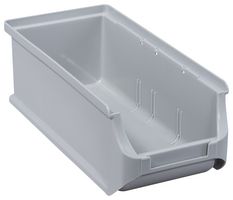 ALLIT 456234 Storage Bin, Stackable, 215 mm L x 102 mm W x 75 mm H, Grey