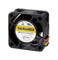 SANYO DENKI 9WPA0424H6001 DC Axial Fan, 24 V, Square, 40 mm, 20 mm, 8.5 CFM