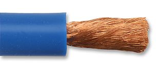 STAUBLI 61.7613-23 Wire, Stranded, Silistrom® Hi Flex 1.5kV, 75A, Silicone Rubber, Blue, 8 AWG, 2556 x 0.07mm, 32 ft