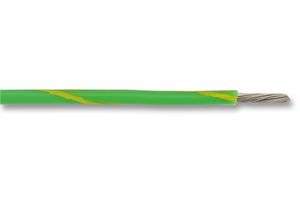 BRAND REX SPC00463A184 100M Wire, PTFE, Green, Yellow, 18 AWG, 19 x 0.25mm, 328 ft