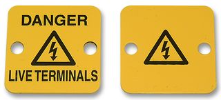 WEIDMULLER AD4 037610 Label, Warning, 25 mm, 25.4 mm, PVC, Danger Live Terminals