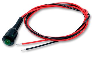 CML INNOVATIVE TECHNOLOGIES T000225 LED Panel Mount Indicator, Snap-in, Yellow, 12 VDC, 8 mm, Not Rated