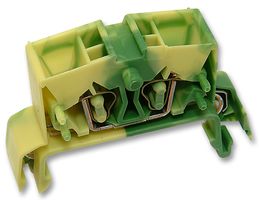 WAGO 264-737 DIN Rail Mount Terminal Block, 2 Ways, 28 AWG, 12 AWG, 2.5 mm², Clamp, 24 A