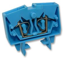 WAGO 264-704 DIN Rail Mount Terminal Block, 2 Ways, 28 AWG, 12 AWG, 2.5 mm², Clamp, 24 A