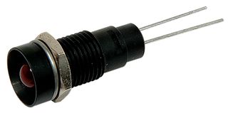 CML INNOVATIVE TECHNOLOGIES 19051020 LED Panel Mount Indicator, Black Chrome Bezel, Red, 8 mm, 20 mA, 80 mcd