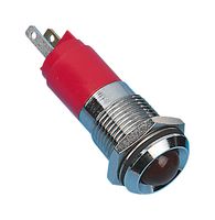 CML INNOVATIVE TECHNOLOGIES 192A0350 LED Panel Mount Indicator, Satin Chrome Bezel, Red, 24 V, 14 mm, 17 mA, 700 mcd, IP67