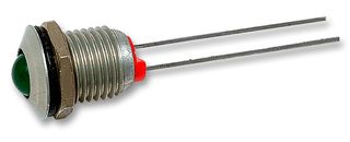 BULGIN LIMITED DX1093/GN LED Panel Mount Indicator, Aluminium Bezel, Green, 2 VDC, 8 mm, 25 mA, 20 mcd, IP66