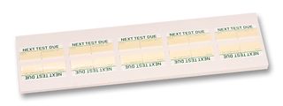 TE CONNECTIVITY 18003 Label, Self Adhesive, 15 mm, 40 mm, Vinyl, Next Test Due