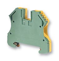 WEIDMULLER 101010 WPE4 DIN Rail Mount Terminal Block, 2 Ways, 22 AWG, 12 AWG, 4 mm², Screw